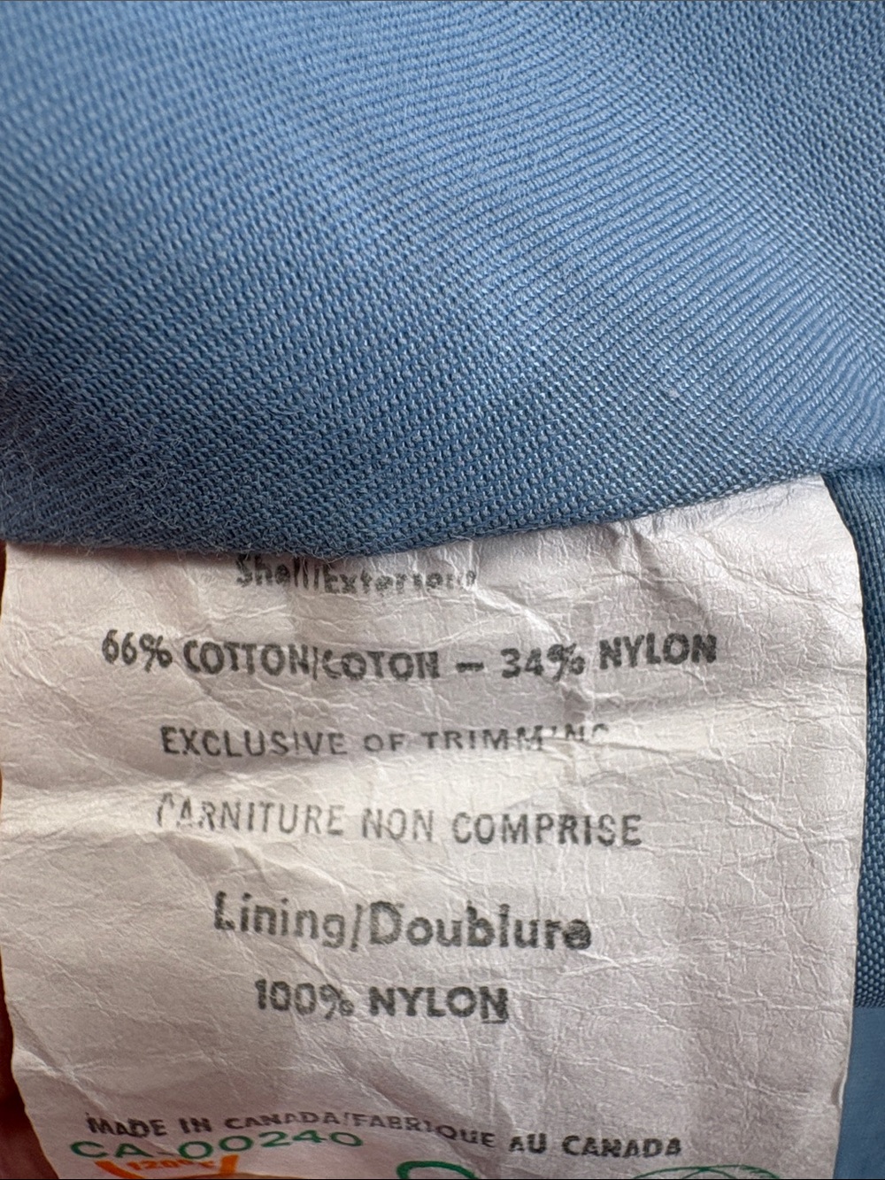 1970’s Vintage Sears 7/16 Boutique Blue Hooded Coat Sz Sm - Picture 14 of 14